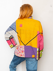 The Ladhiya Quilted Patchwork Kantha Jacket
