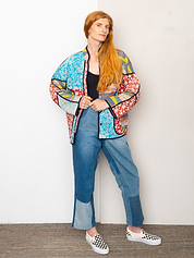 The Ladhiya Quilted Patchwork Kantha Jacket