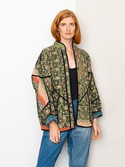 The Ladhiya Quilted Patchwork Kantha Jacket