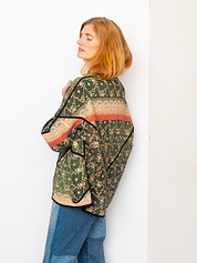 The Ladhiya Quilted Patchwork Kantha Jacket