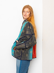 The Ladhiya Quilted Patchwork Kantha Jacket