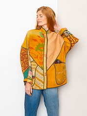 The Ladhiya Quilted Patchwork Kantha Jacket