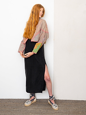 The Kaira Cropped Quilted Patchwork Kantha Jacket