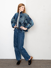 The Ladhiya Denim Suzani Jacket - Small