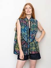 The Ladhiya Quilted Patchwork Kantha Vest