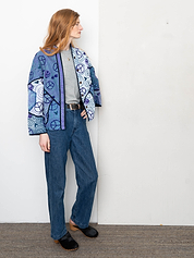 The Ladhiya Denim Suzani Jacket - Small