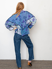 The Ladhiya Denim Suzani Jacket - Small