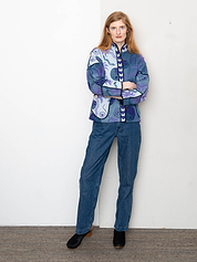 The Ladhiya Denim Suzani Jacket - Small
