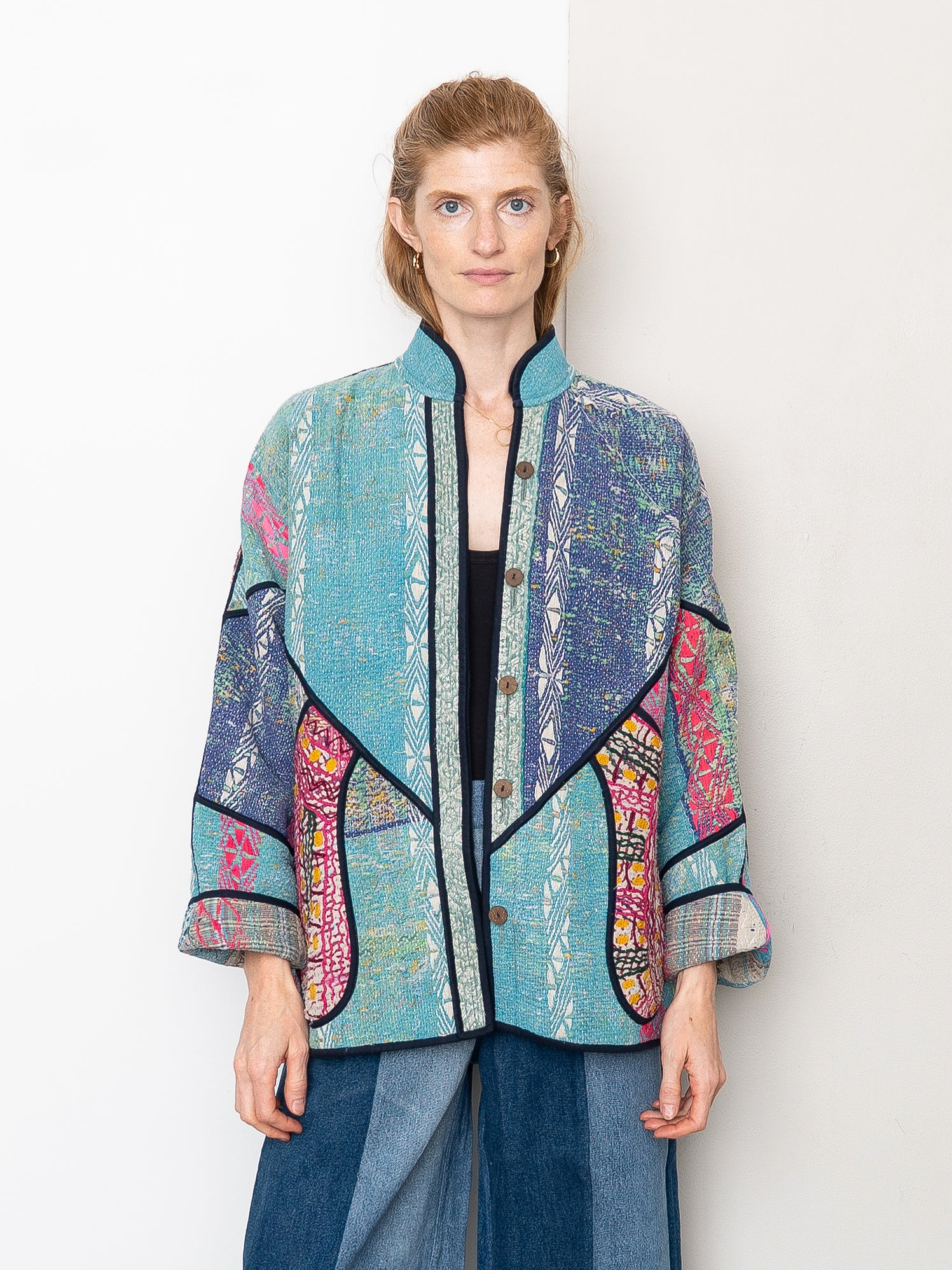 The Ladhiya Suzani Quilted Kantha Jacket
