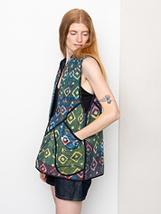 The Ladhiya Quilted Patchwork Kantha Vest