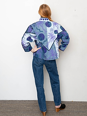 The Ladhiya Denim Suzani Jacket - Small