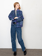 The Ladhiya Denim Suzani Jacket - Small