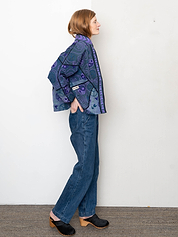 The Ladhiya Denim Suzani Jacket - Small