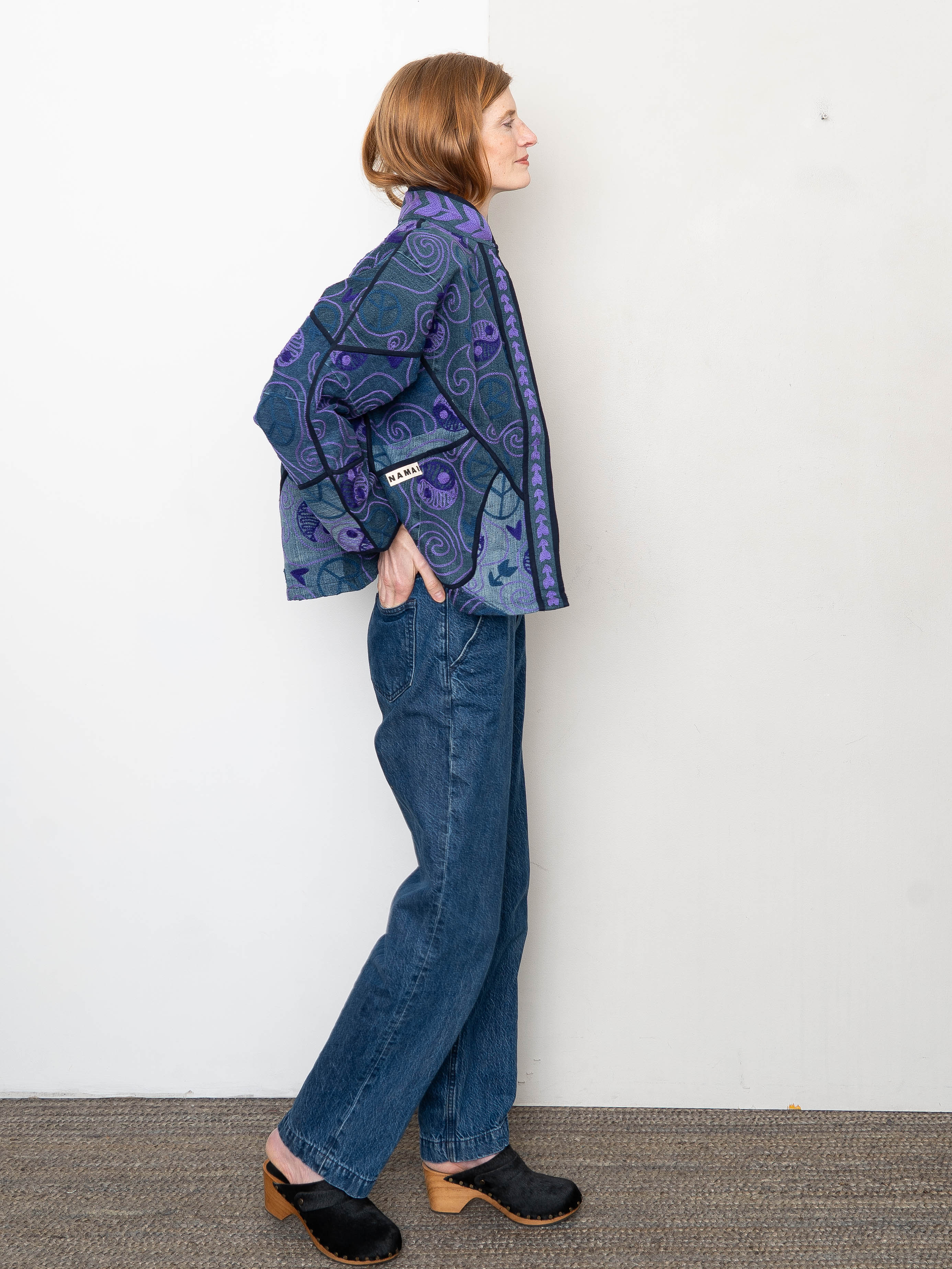 The Ladhiya Denim Suzani Jacket - Small