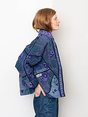 The Ladhiya Denim Suzani Jacket - Small