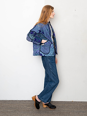 The Ladhiya Denim Suzani Jacket - Small
