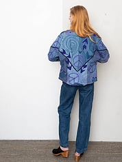 The Ladhiya Denim Suzani Jacket - Small