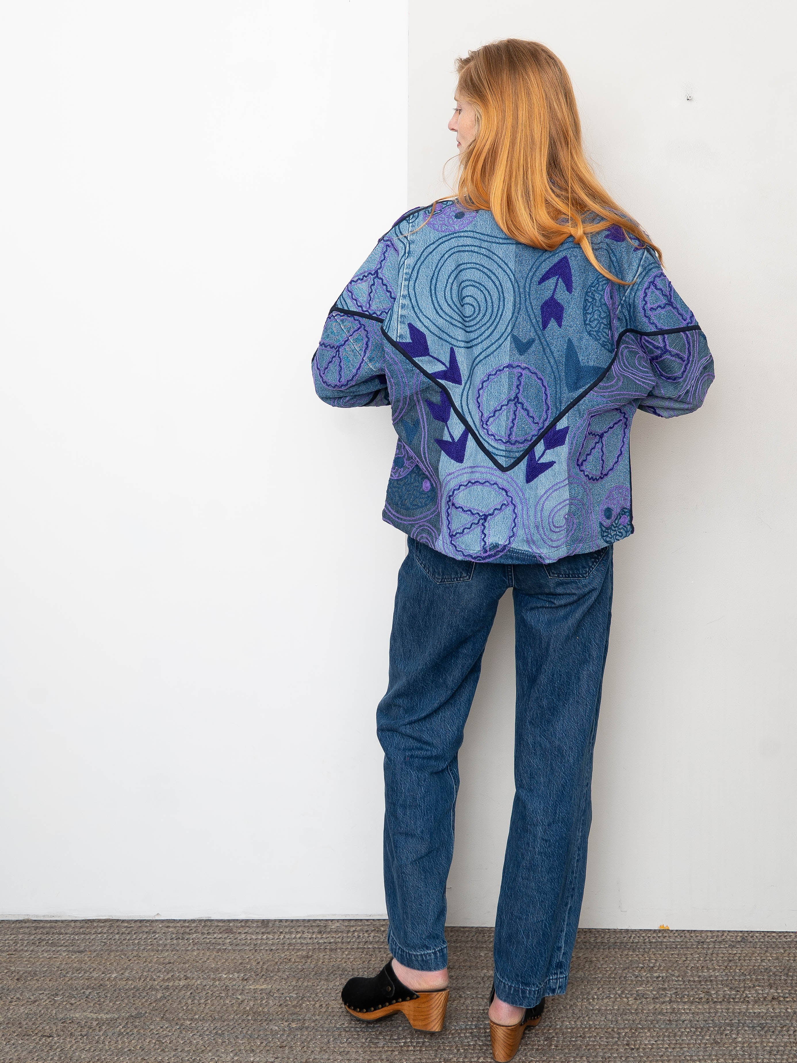 The Ladhiya Denim Suzani Jacket - Small
