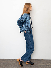 The Ladhiya Denim Suzani Jacket - Small
