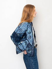 The Ladhiya Denim Suzani Jacket - Small