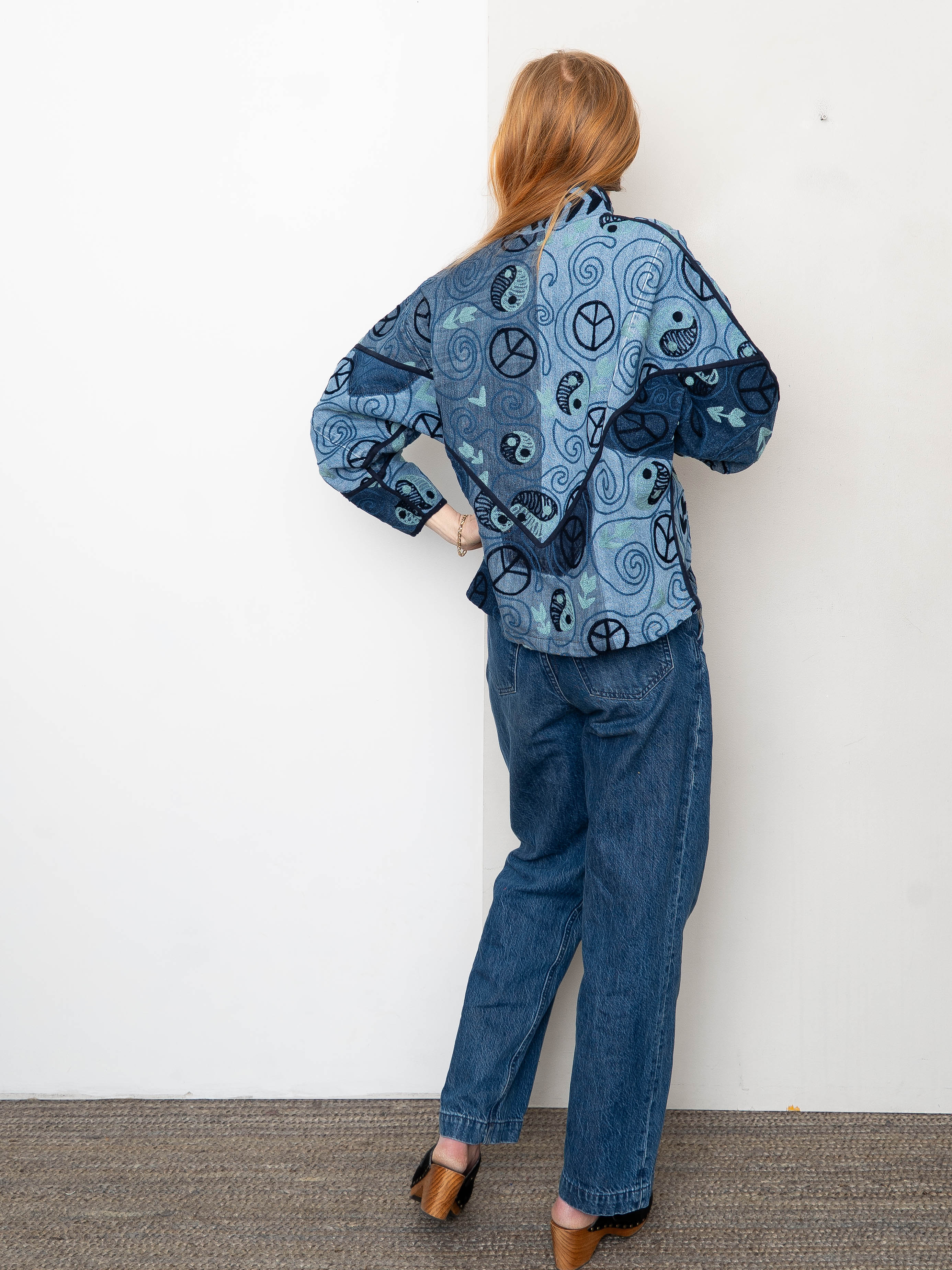 The Ladhiya Denim Suzani Jacket - Small