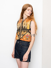 The Kaira Quilted Patchwork Kantha Vest