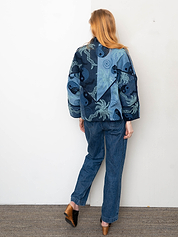 The Ladhiya Denim Suzani Jacket - Small