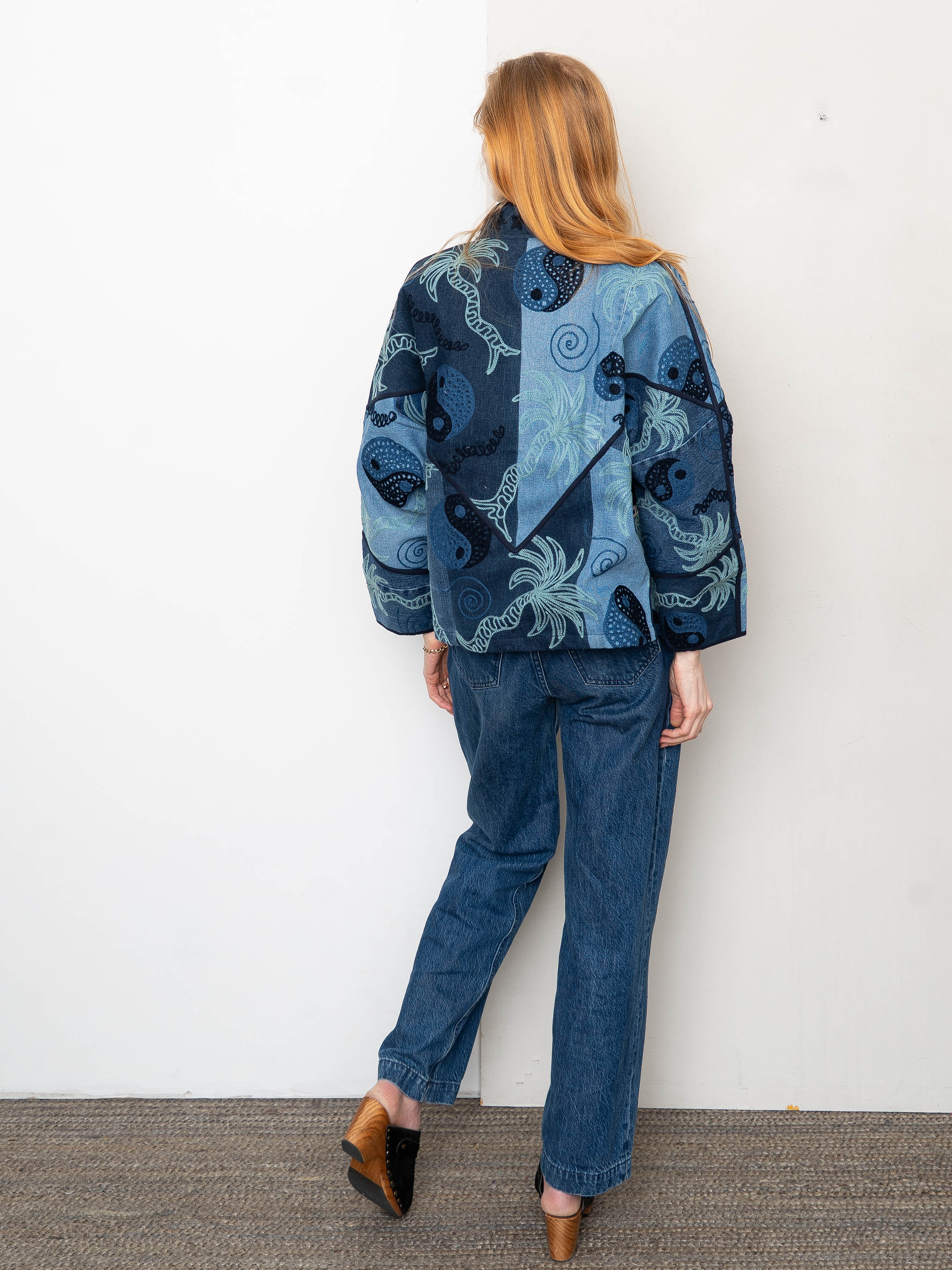 The Ladhiya Denim Suzani Jacket - Small