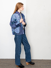 The Ladhiya Denim Suzani Jacket - Small