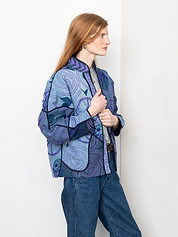 The Ladhiya Denim Suzani Jacket - Small
