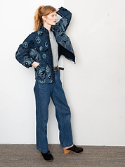 The Ladhiya Denim Suzani Jacket - Small
