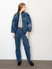 The Ladhiya Denim Suzani Jacket - Small