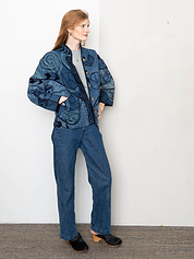 The Ladhiya Denim Suzani Jacket - Small