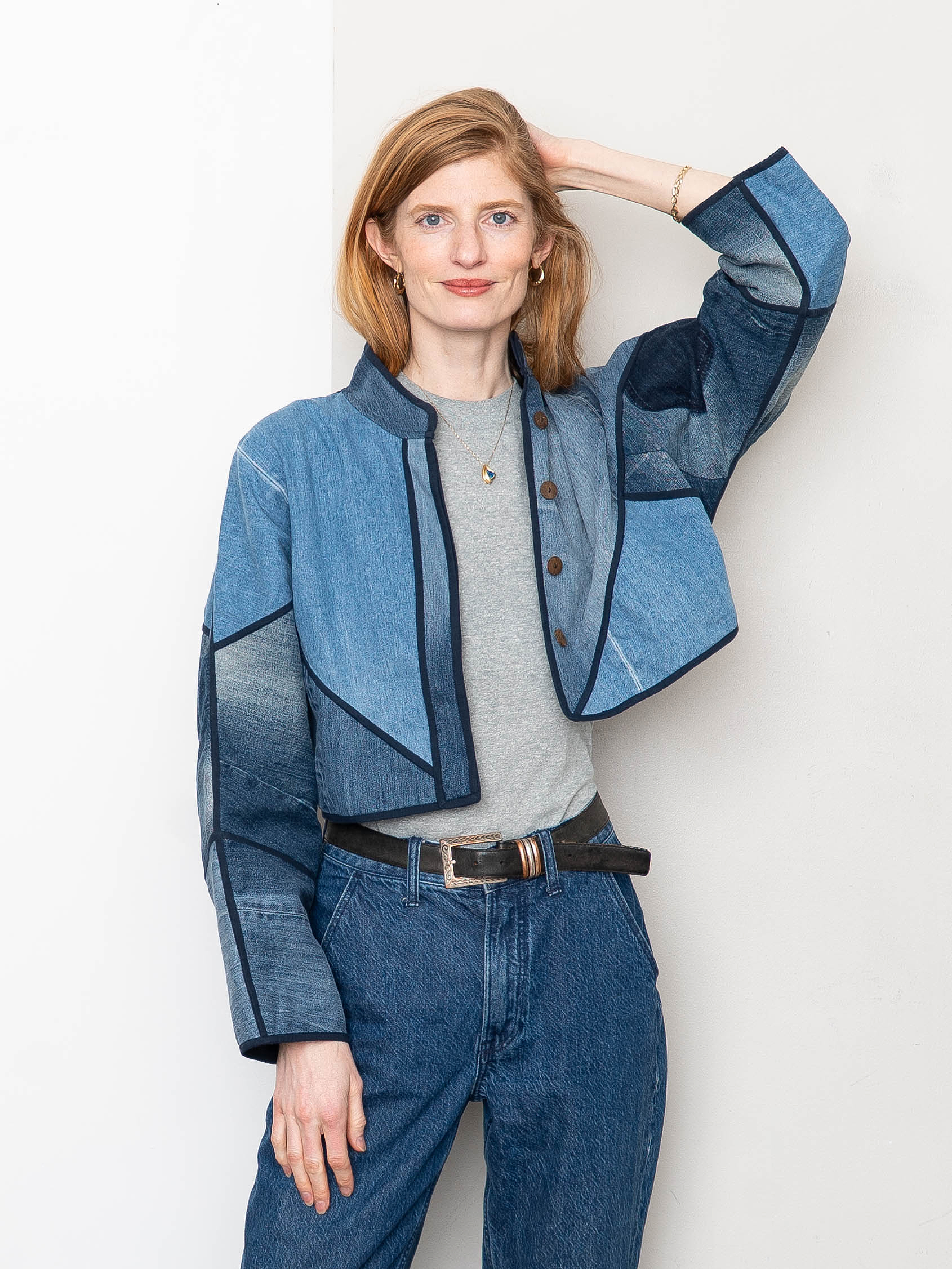 The Kaira Cropped Denim Jacket - Medium