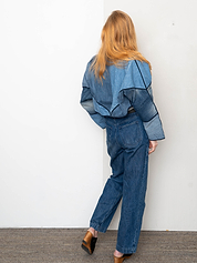 The Kaira Cropped Denim Jacket - Medium