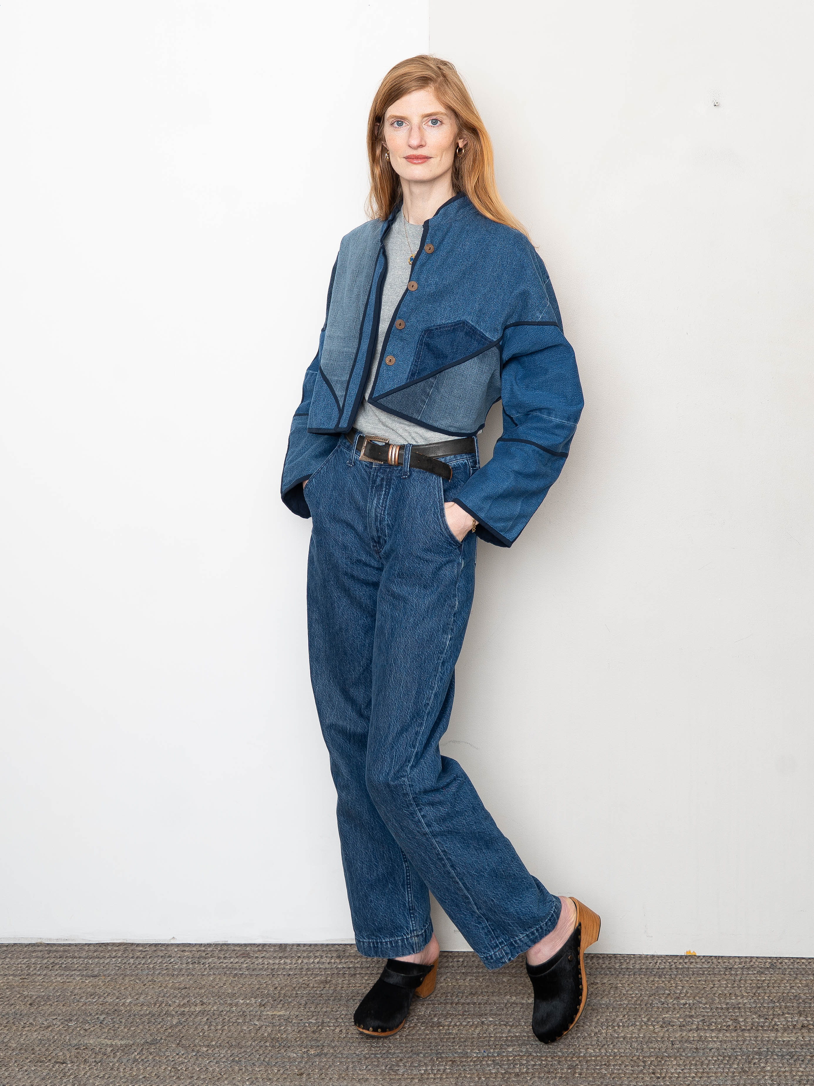 The Kaira Cropped Denim Jacket - Medium