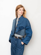 The Kaira Cropped Denim Jacket - Medium