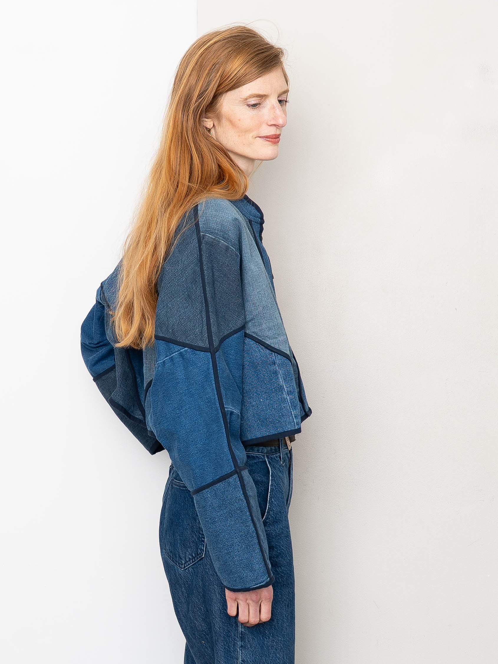 The Kaira Cropped Denim Jacket - Medium