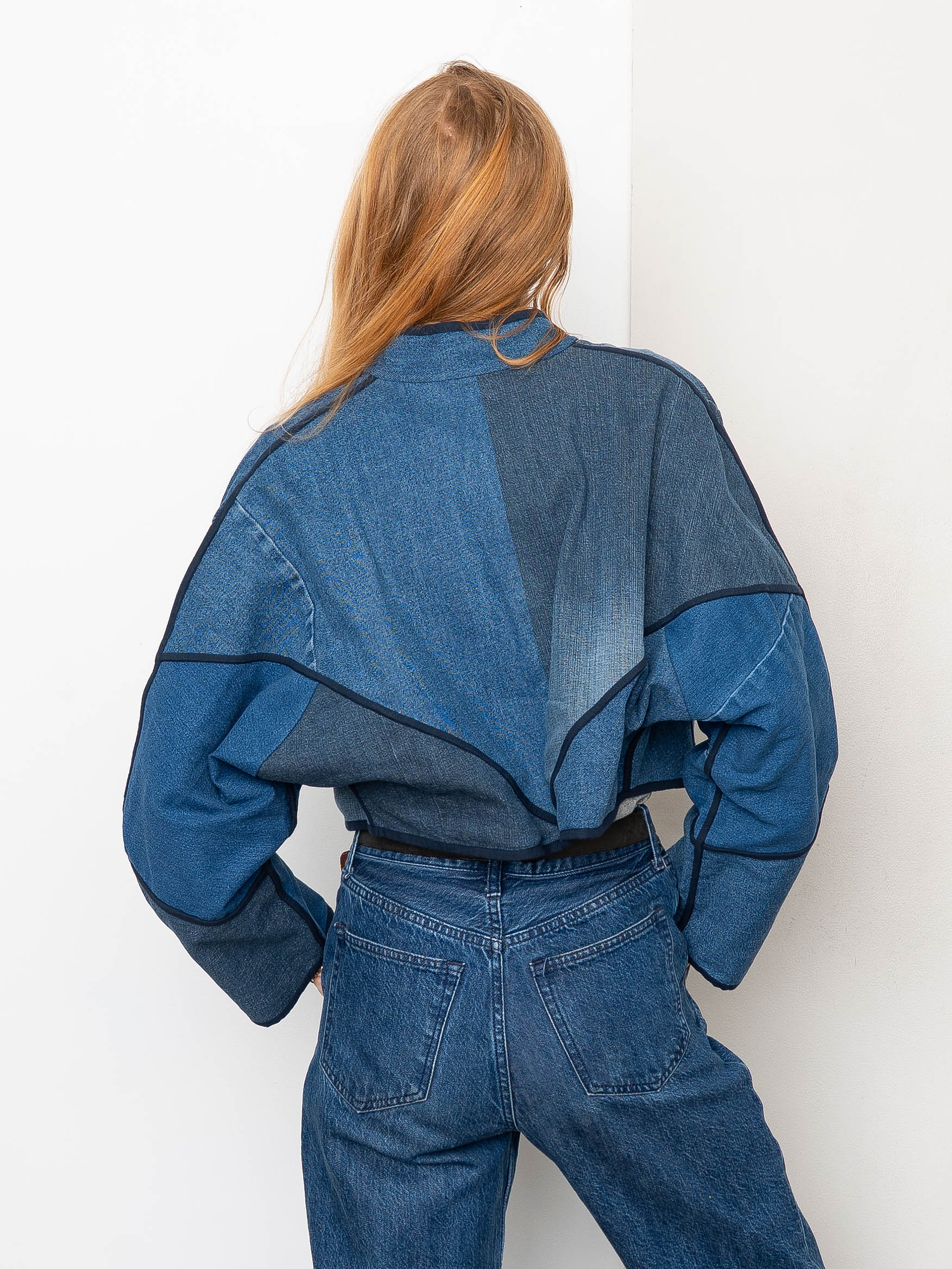 The Kaira Cropped Denim Jacket - Medium