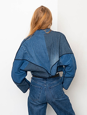 The Kaira Cropped Denim Jacket - Medium