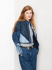 The Kaira Cropped Denim Jacket - Medium