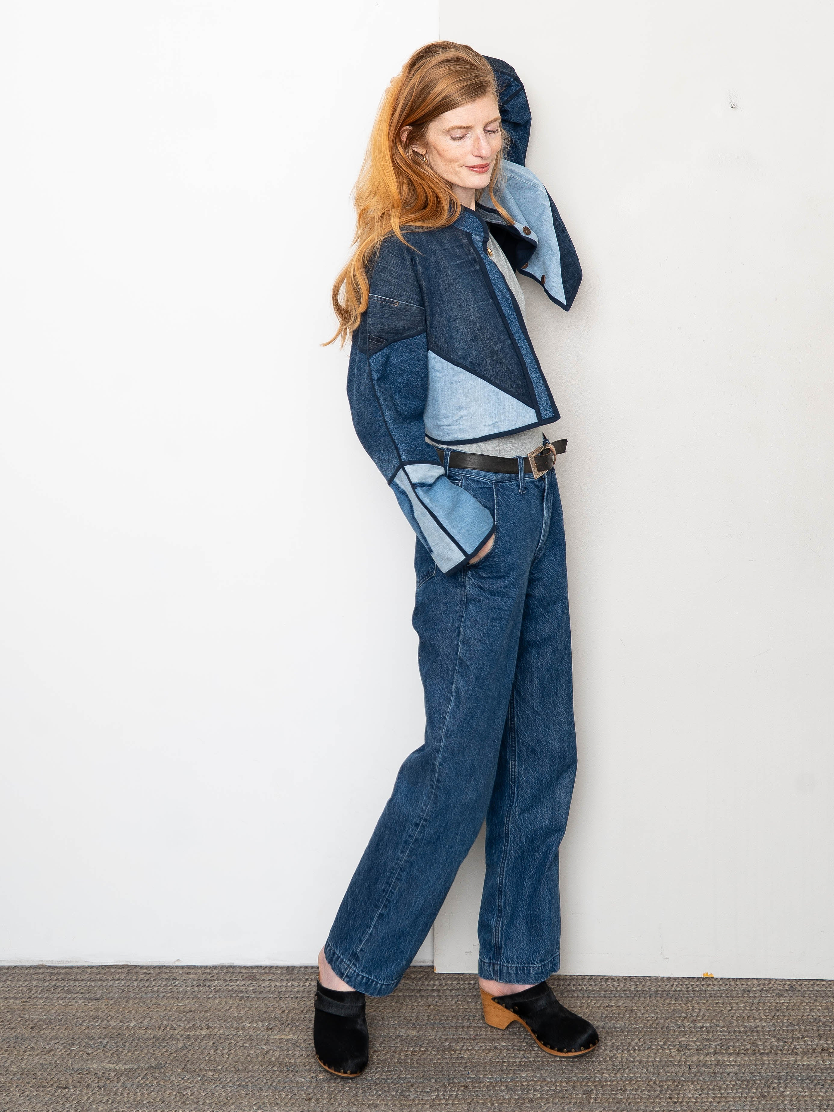 The Kaira Cropped Denim Jacket - Medium