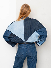 The Kaira Cropped Denim Jacket - Medium