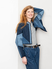 The Kaira Cropped Denim Jacket - Medium