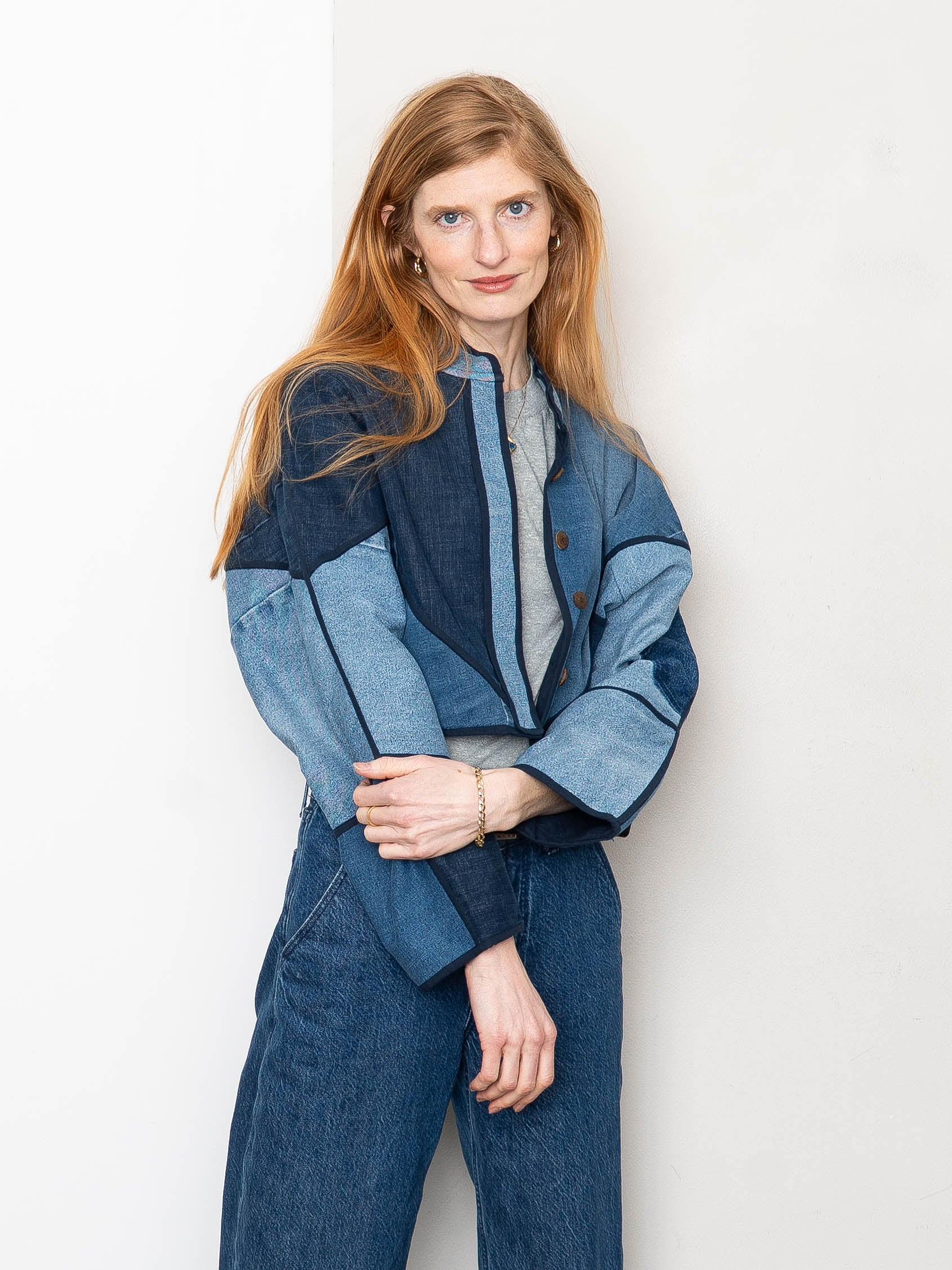 The Kaira Cropped Denim Jacket - Medium