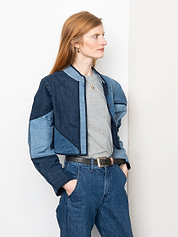 The Kaira Cropped Denim Jacket - Medium