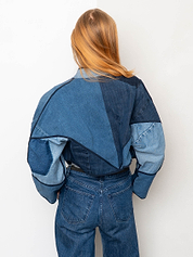 The Kaira Cropped Denim Jacket - Medium