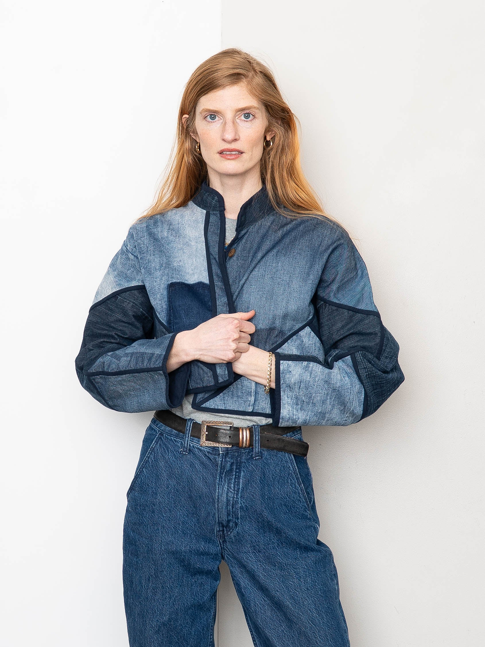 The Kaira Cropped Denim Jacket - Medium