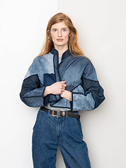 The Kaira Cropped Denim Jacket - Medium