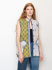 The Ladhiya Quilted Patchwork Kantha Vest
